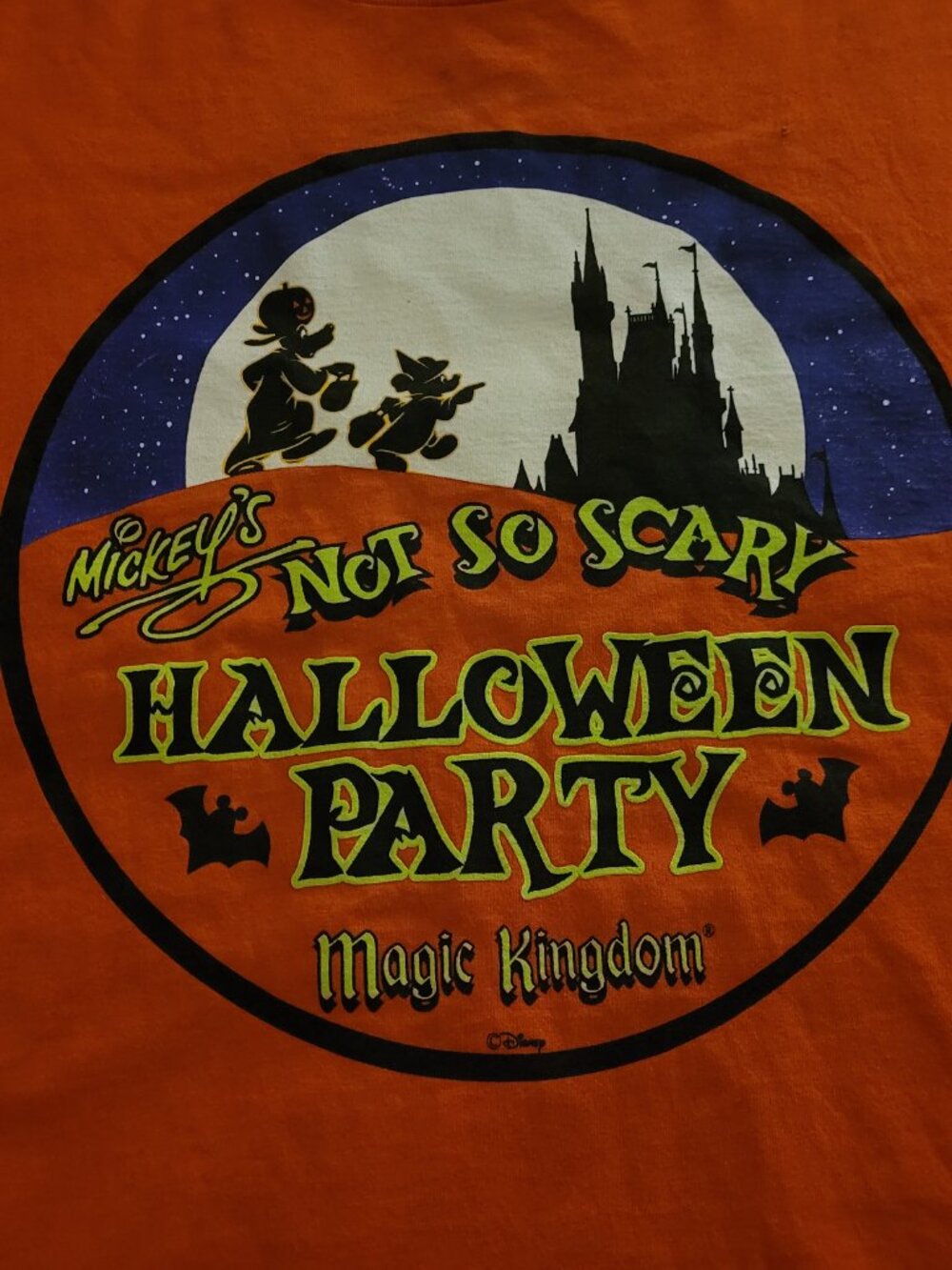 Disney Mickey’s Not So Scary Halloween Party MNSSHP Cast Member T‑Shirt 2000's